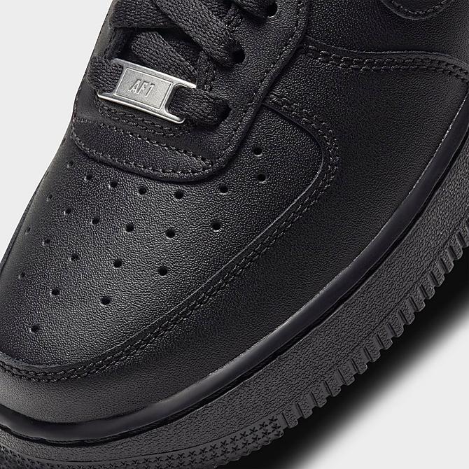 Front view of Women's Nike Air Force 1 Low Casual Shoes in Black/Black/Black Click to zoom