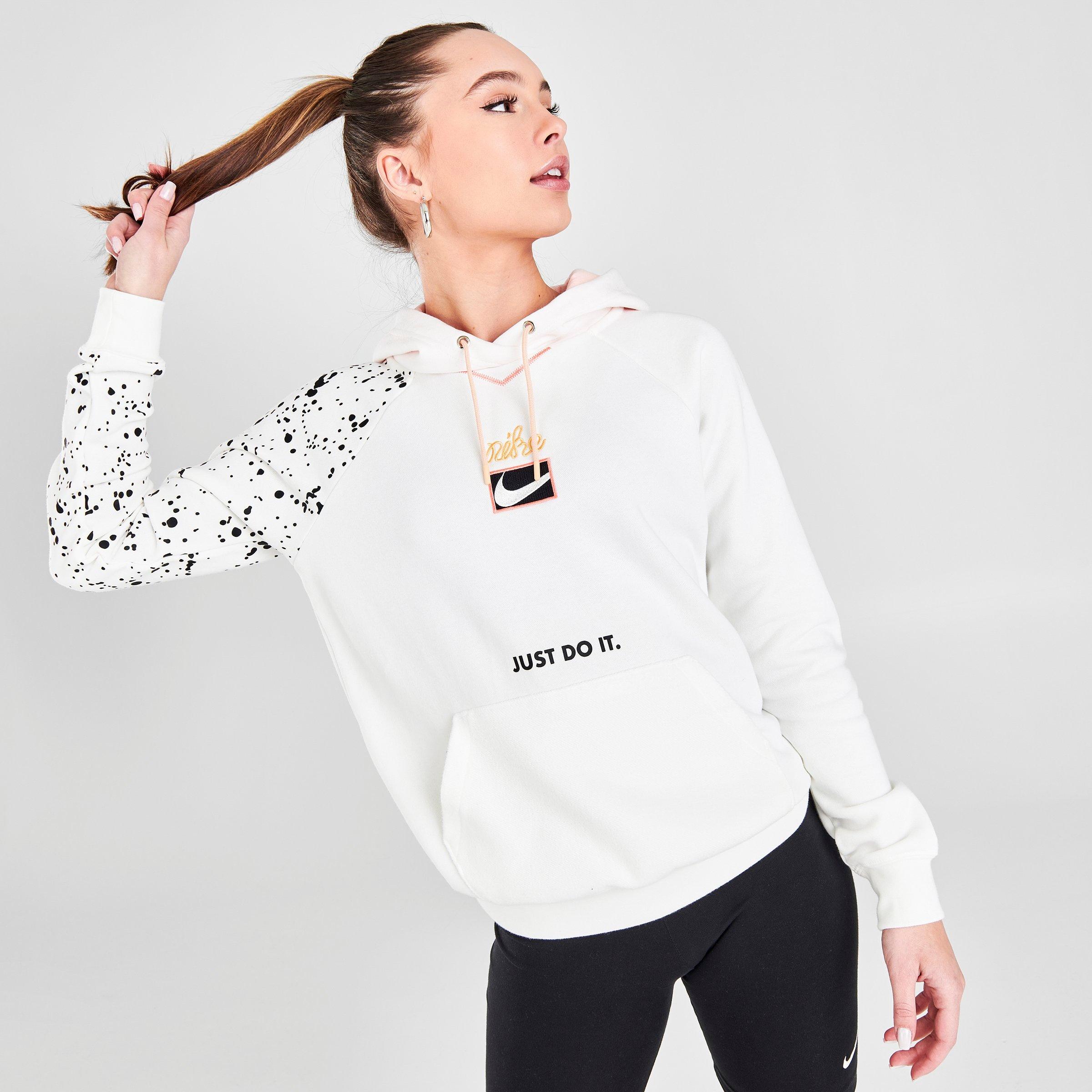 white hoodie women's nike