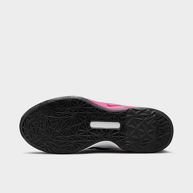Bottom view of Women's Nike Air Max Bella TR 5 Training Shoes in Black/White/Rush Pink Click to zoom