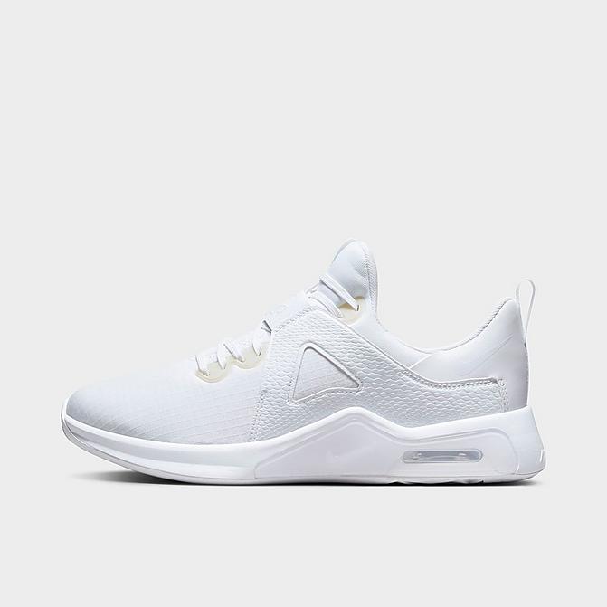 Right view of Women's Nike Air Max Bella TR 5 Training Shoes in White/White Click to zoom