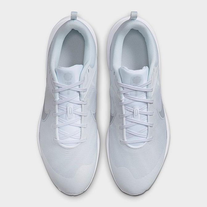 Back view of Men's Nike Downshifter 12 Training Shoes in White/White/Pure Platinum Click to zoom