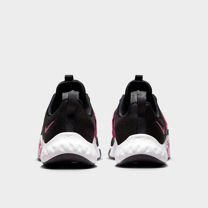 Left view of Women's Nike Renew In-Season TR 12 Training Shoes in Black/Active Pink/Dark Smoke Grey/White Click to zoom