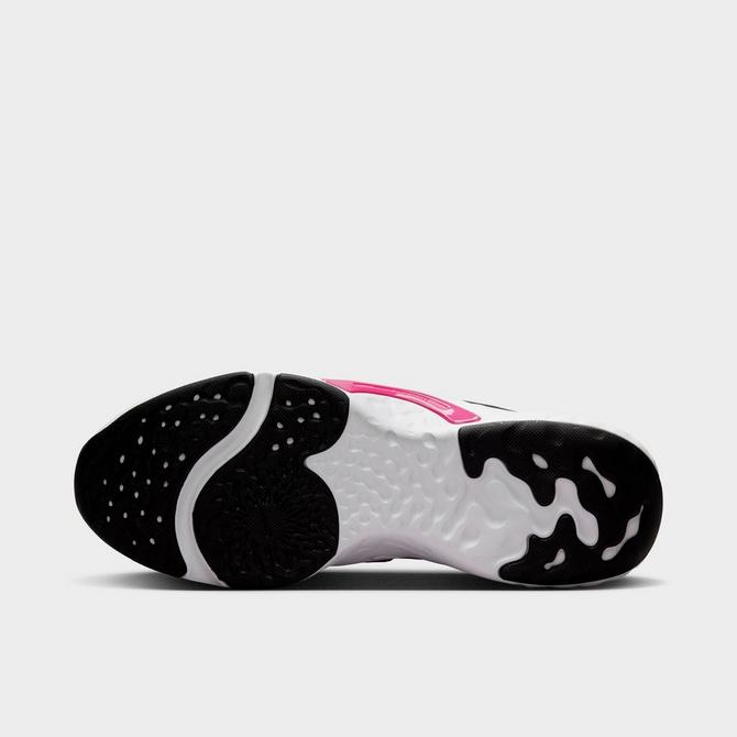 Bottom view of Women's Nike Renew In-Season TR 12 Training Shoes in Black/Active Pink/Dark Smoke Grey/White Click to zoom