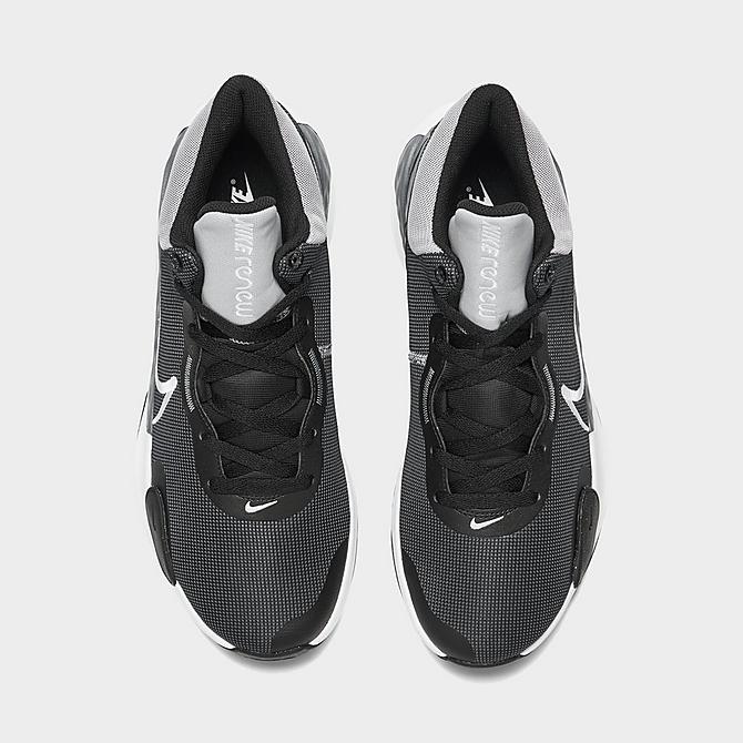 Back view of Nike Renew Elevate 3 Basketball Shoes in Black/White/Wolf Grey/Cool Grey Click to zoom