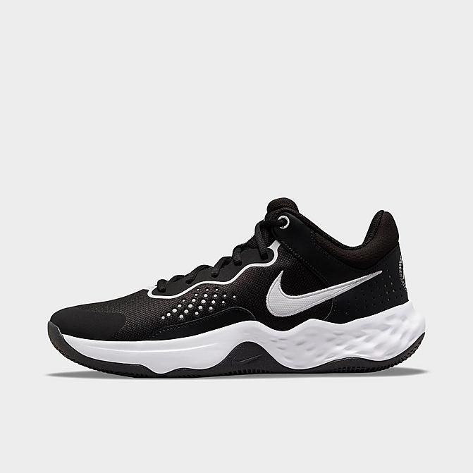 Right view of Men's Nike Fly By Mid 3 Basketball Shoes in Black/White Click to zoom
