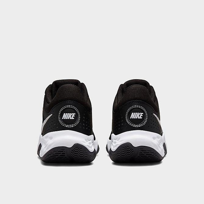 Left view of Men's Nike Fly By Mid 3 Basketball Shoes in Black/White Click to zoom