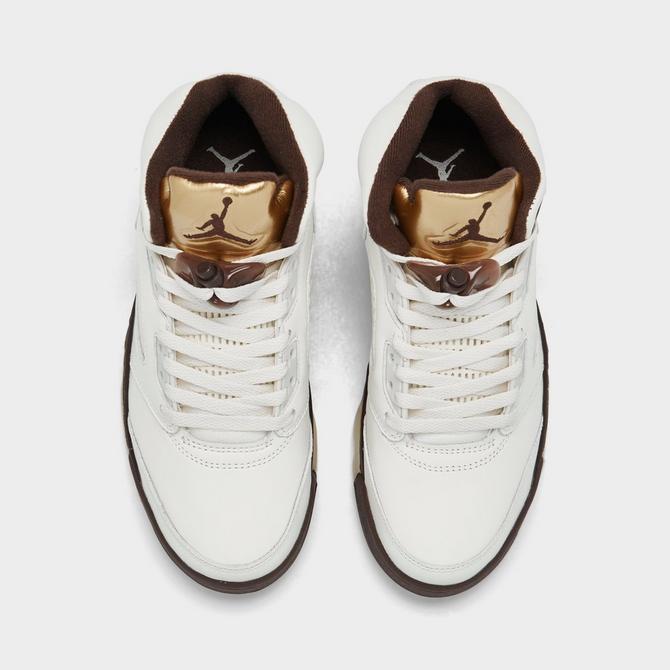 retro 5 white and gold