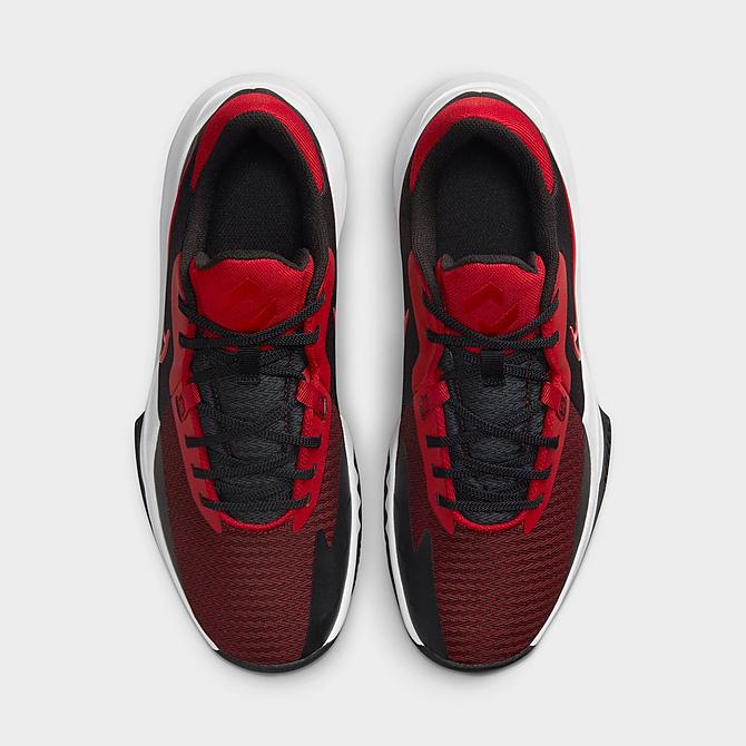 Back view of Men's Nike Precision 6 Basketball Shoes in Black/University Red/Gym Red/White Click to zoom