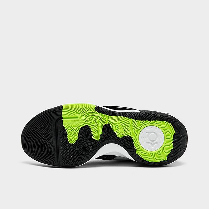 Bottom view of Nike KD Trey 5 X Basketball Shoes in Black/White/Volt Click to zoom