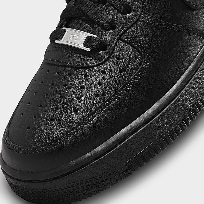 Front view of Women's Nike Air Force 1 High Casual Shoes in Black/Black/Black Click to zoom