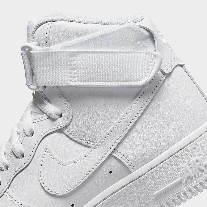 Front view of Women's Nike Air Force 1 High Casual Shoes in White/White/White/White Click to zoom