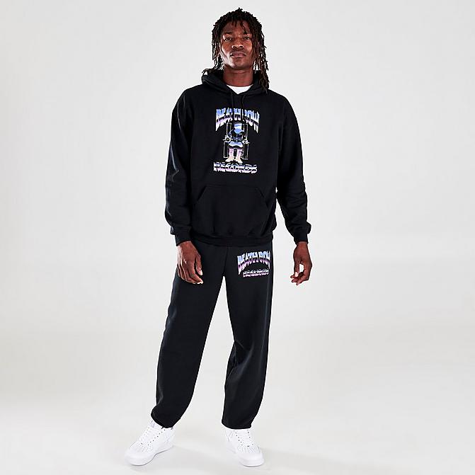 Front view of Men's Death Row Records Jogger Pants in Black Click to zoom