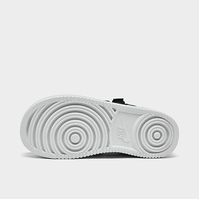 Bottom view of Women's Nike Icon Classic Sandals in Black/White/White Click to zoom