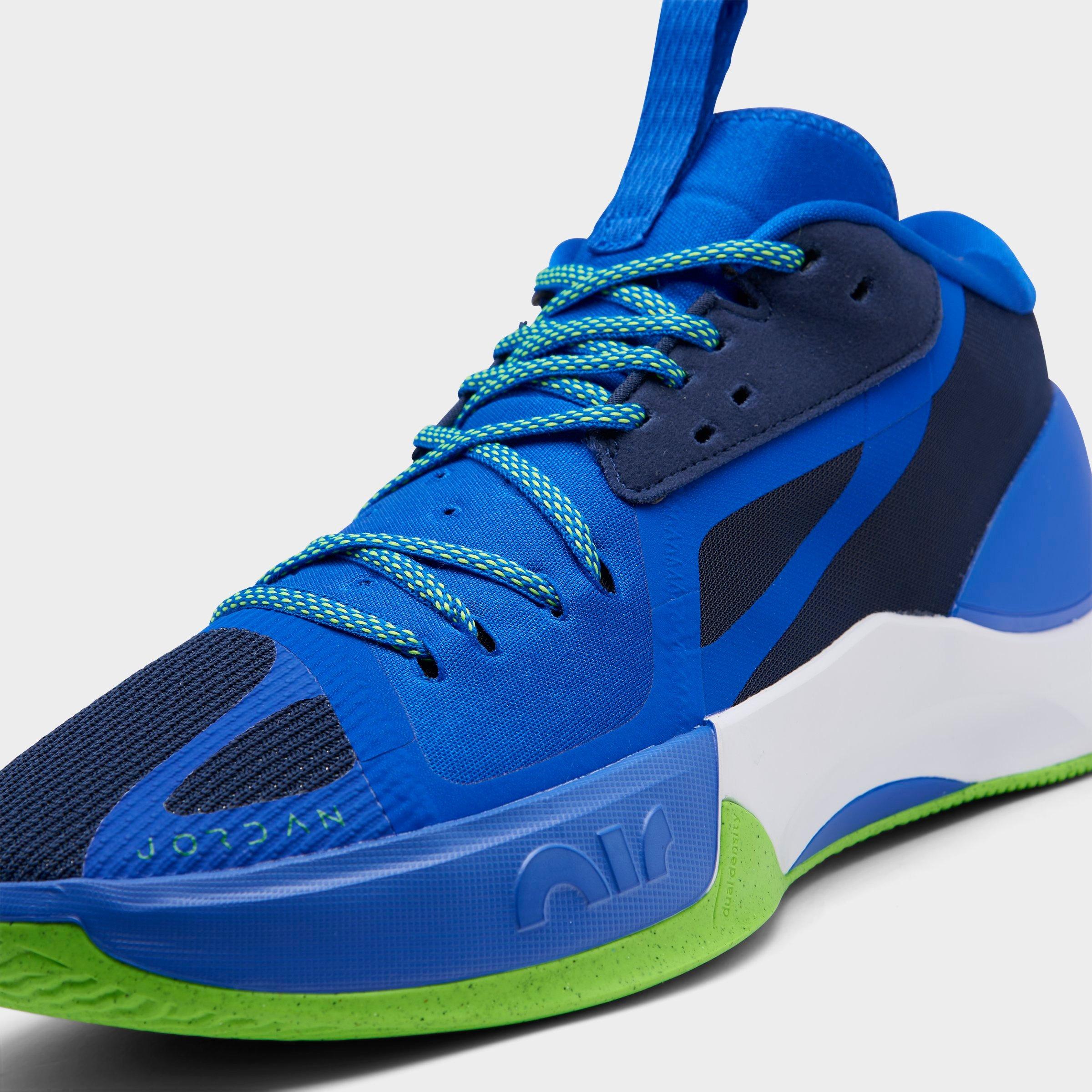 blue basketball shoes youth