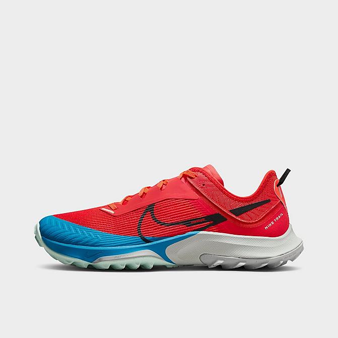 Right view of Men's Nike Air Zoom Terra Kiger 8 Trail Running Shoes in Habanero Red/Total Orange/Laser Blue/Black Click to zoom