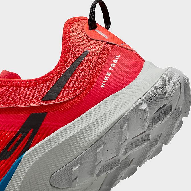Front view of Men's Nike Air Zoom Terra Kiger 8 Trail Running Shoes in Habanero Red/Total Orange/Laser Blue/Black Click to zoom