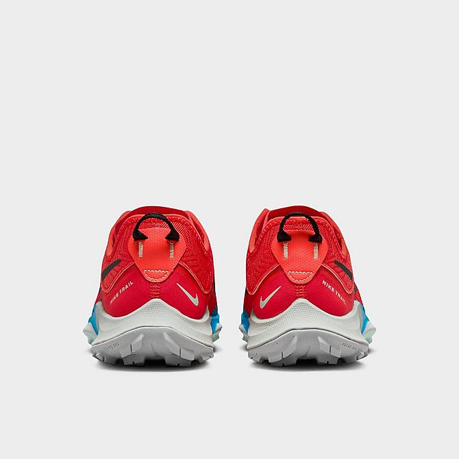 Left view of Men's Nike Air Zoom Terra Kiger 8 Trail Running Shoes in Habanero Red/Total Orange/Laser Blue/Black Click to zoom