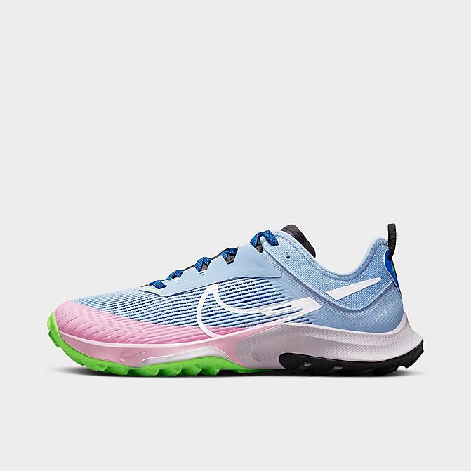 Right view of Women's Nike Air Zoom Terra Kiger 8 Trail Running Shoes in Light Marine/Hyper Royal/Black/White Click to zoom