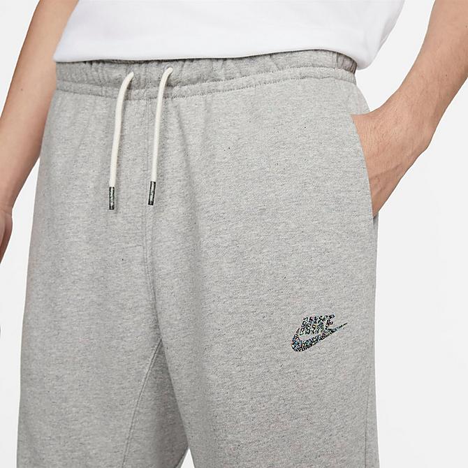 Back Right view of Men's Nike Sportswear Sport Essentials+ Jogger Pants in Multi/Grey Heather/Multi Click to zoom