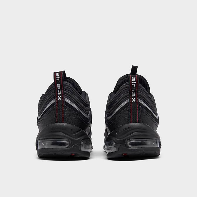 Left view of Men's Nike Air Max 97 Casual Shoes in Black/Black/Sport Red/White Click to zoom