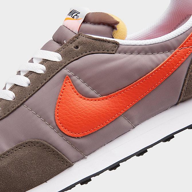 Front view of Men's Nike Waffle Trainer 2 Casual Shoes in Moon Fossil/Team Orange/Ironstone/Sail/Total Orange Click to zoom