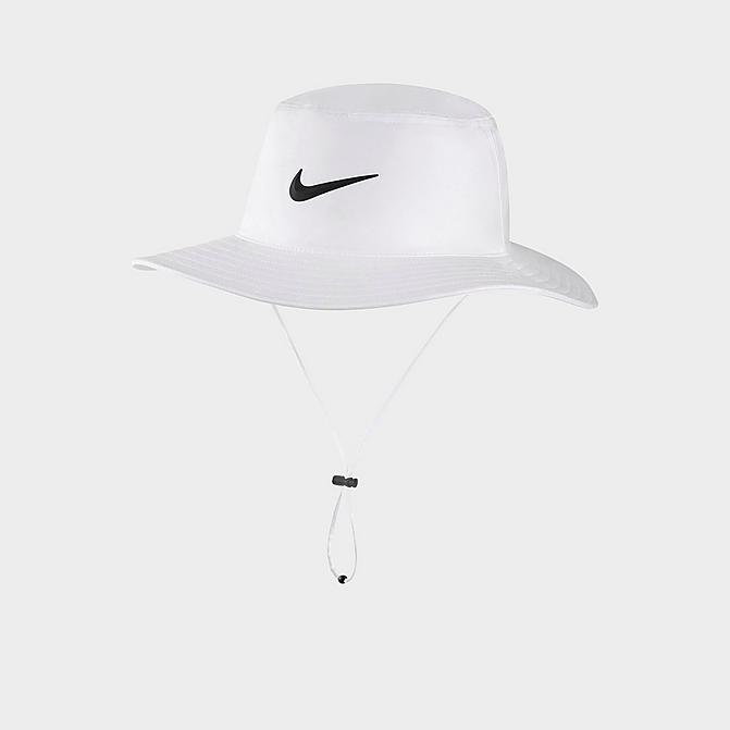 Right view of Nike Dri-FIT UV Golf Bucket Hat in White/Black Click to zoom