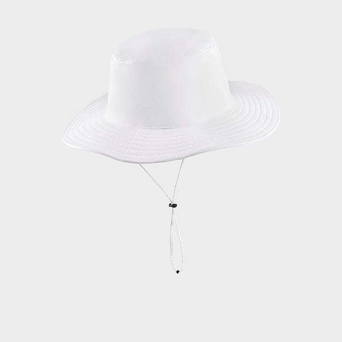 Three Quarter view of Nike Dri-FIT UV Golf Bucket Hat in White/Black Click to zoom