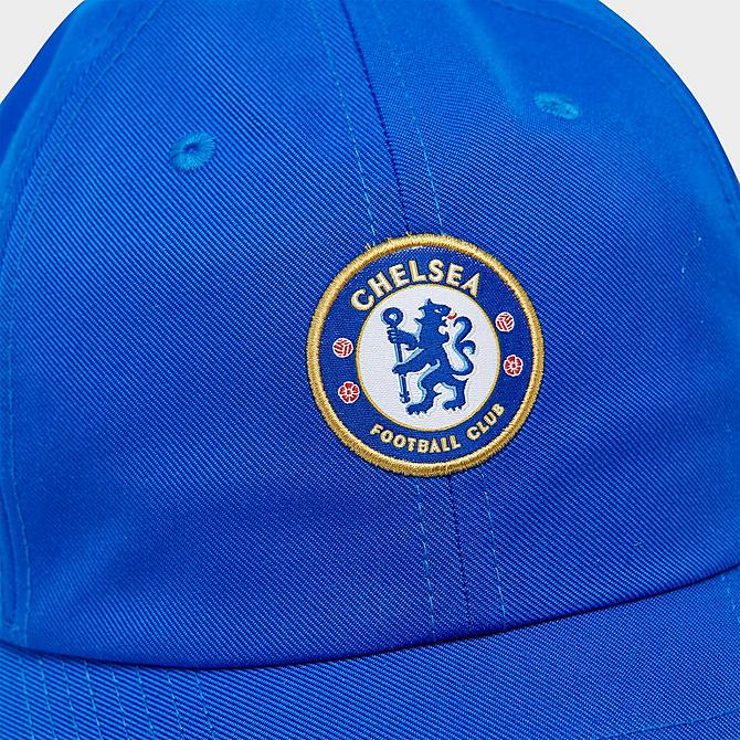 Back view of Nike Chelsea FC Heritage86 Adjustable Back Hat in Lyon Blue/Opti Yellow Click to zoom