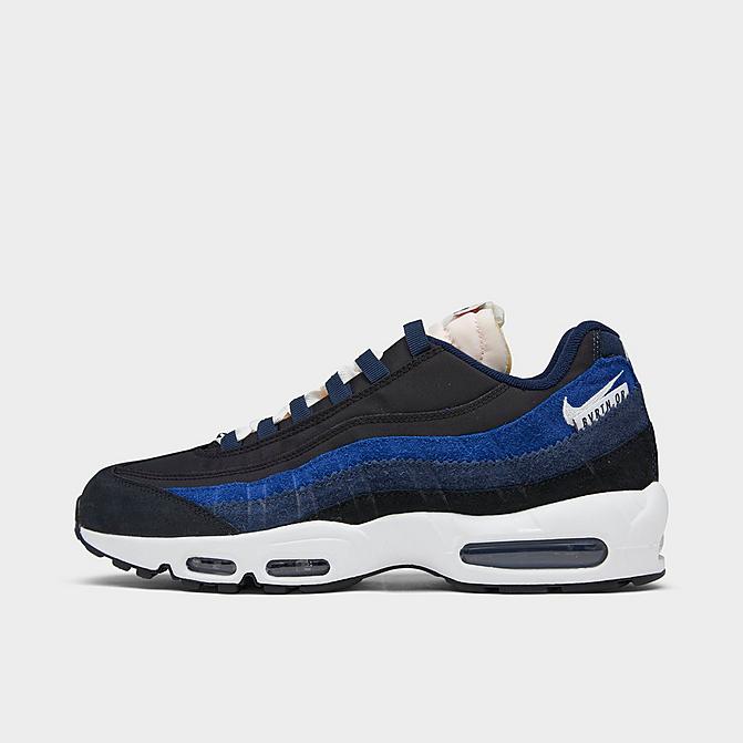Right view of Men's Nike Air Max 95 SE AMRC Casual Shoes in Black/Sail/Obsidian/Deep Royal Blue Click to zoom