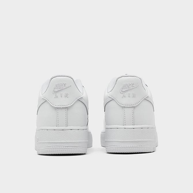 Left view of Big Kids' Nike Air Force 1 Low Casual Shoes in White/White Click to zoom