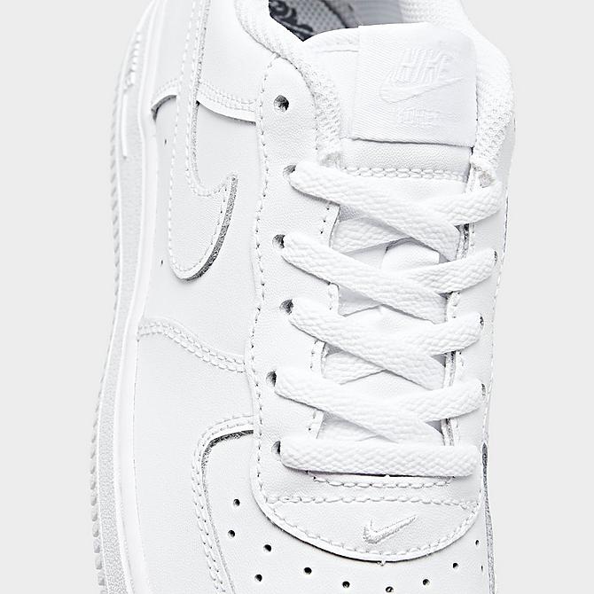 Front view of Little Kids' Nike Air Force 1 '07 LE Casual Shoes in White/White Click to zoom