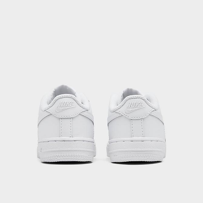 Left view of Kids' Toddler Nike Air Force 1 LE Casual Shoes in White/White Click to zoom
