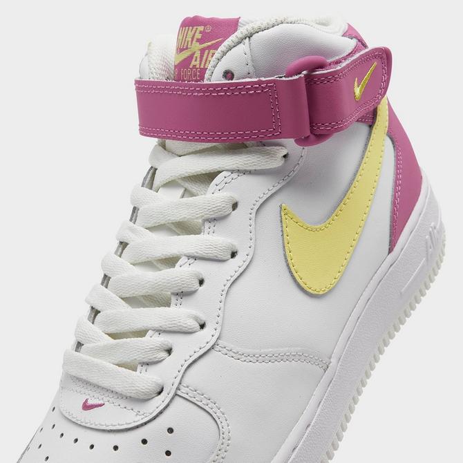 Nike Kids White & Pink Air Force 1 Big Kids Sneakers