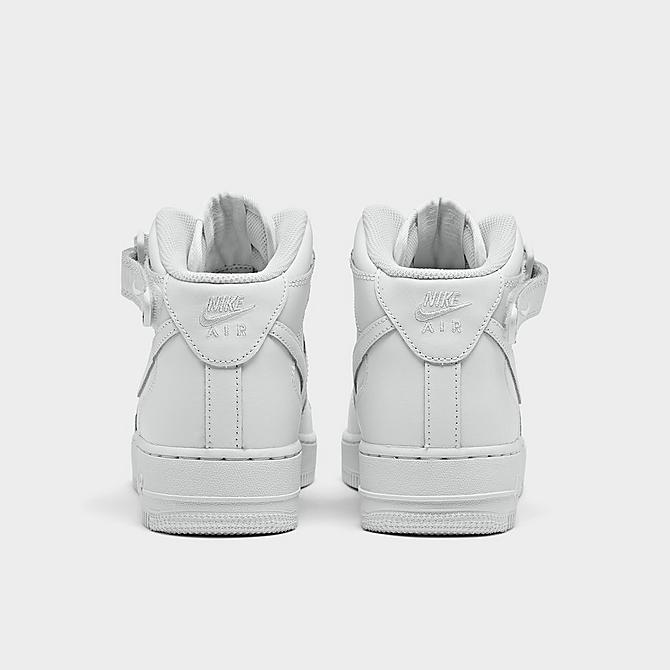 Left view of Big Kids' Nike Air Force 1 MId '07 LE Casual Shoes in White/White Click to zoom