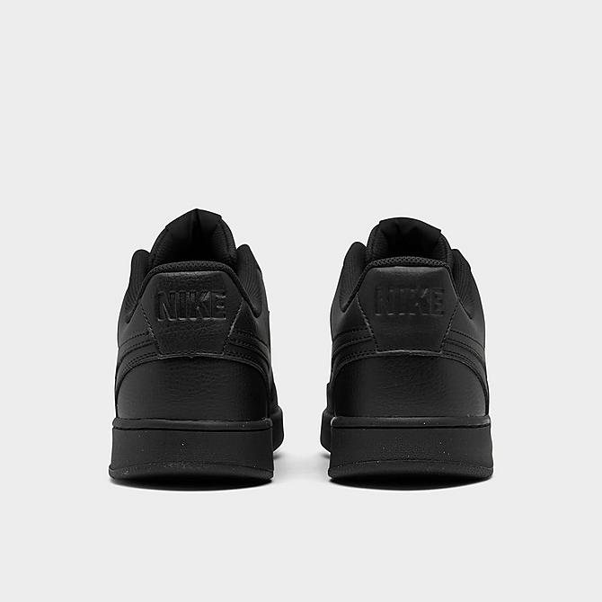 Left view of Men's Nike Court Vision Low Next Nature Casual Shoes in Black/Black/Black Click to zoom