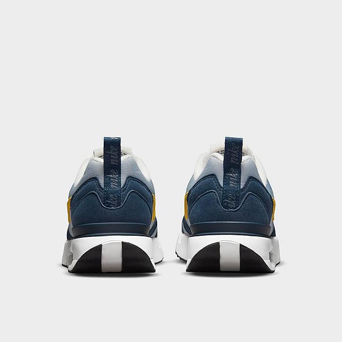 Left view of Big Kids' Nike Air Max Dawn Casual Shoes in Particle Grey/Dark Citron/Armory Navy Click to zoom