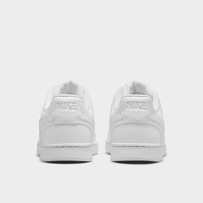 Left view of Women's Nike Court Vision Low Next Nature Casual Shoes in White/White/White Click to zoom