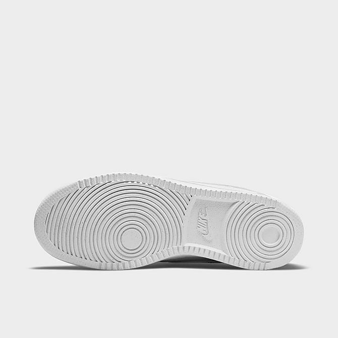 Bottom view of Women's Nike Court Vision Low Next Nature Casual Shoes in White/White/White Click to zoom