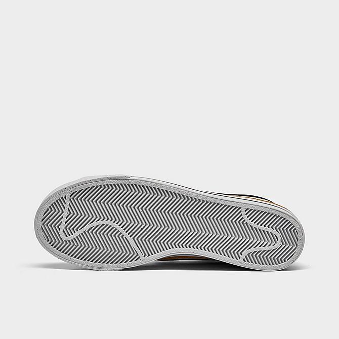 Bottom view of Women's Nike Court Legacy Next Nature Casual Shoes in White/Black/Desert Ochre/Team Orange Click to zoom