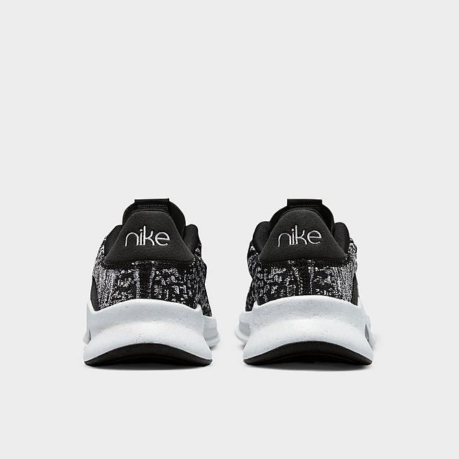 Left view of Women's Nike SuperRep Go 3 Next Nature Flyknit Training Shoes in Black/Metallic Silver/White Click to zoom