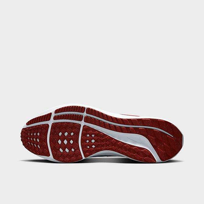 Bottom view of Men's Nike Pegasus 39 Running Shoes in Football Grey/Concord/Dark Beetroot/Bright Crimson Click to zoom