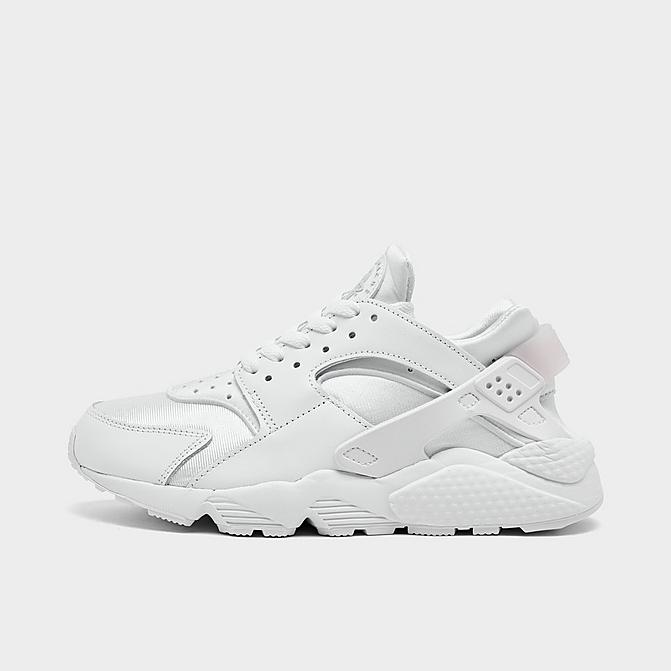 Right view of Women's Nike Air Huarache Casual Shoes in White/Pure Platinum Click to zoom