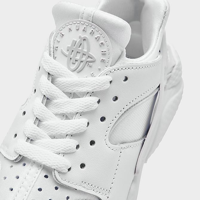 Front view of Women's Nike Air Huarache Casual Shoes in White/Pure Platinum Click to zoom