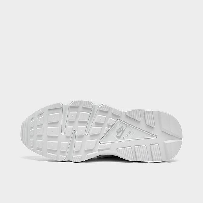 Bottom view of Women's Nike Air Huarache Casual Shoes in White/Pure Platinum Click to zoom