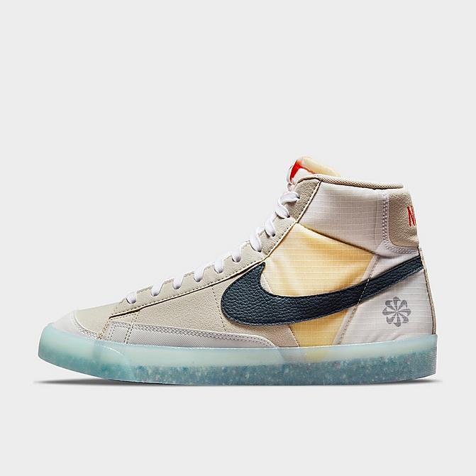 Right view of Men's Nike Blazer Mid '77 Move to Zero Casual Shoes in Cream II/Orange/Glacier Ice/Armory Navy Click to zoom