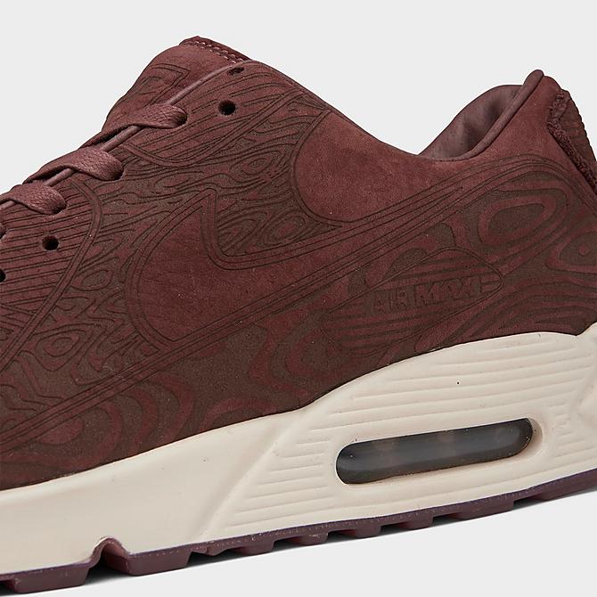 Front view of Men's Nike Air Max 90 Laser Casual Shoes in Dark Pony/Light Bone/Dark Pony Click to zoom