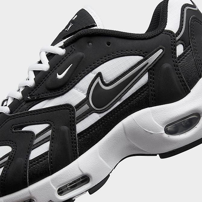 Finish Line Men Shoes Flat Shoes Casual Shoes Mens Air Max 96 II Casual Shoes in Black/White/White Size 8.5 