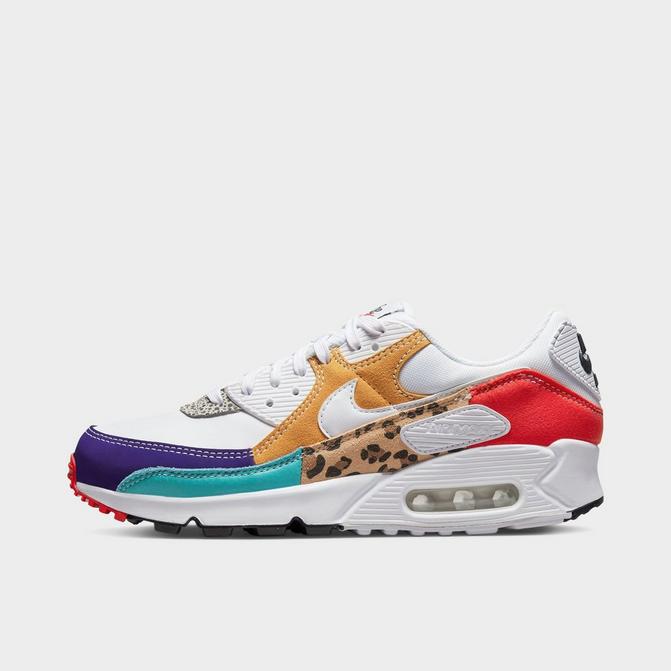Túnica amanecer Cría Women's Nike Air Max 90 SE Patchwork Animal Print Casual Shoes| Finish Line