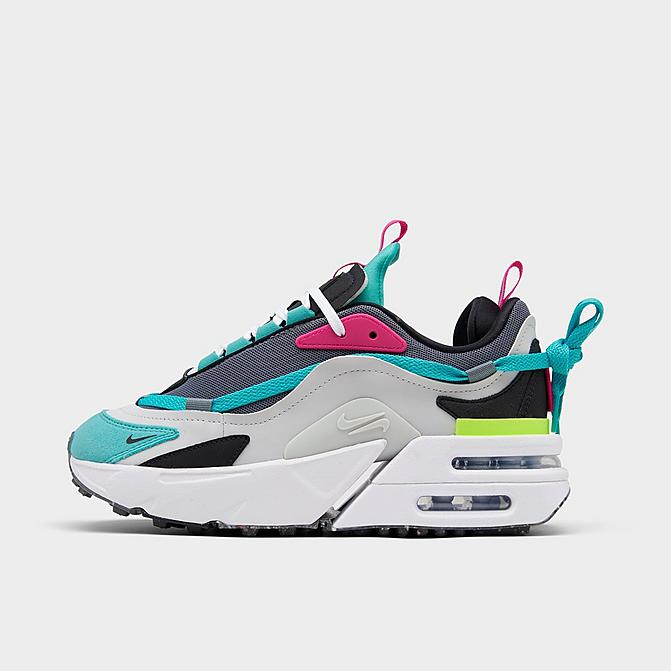 Right view of Women's Nike Air Max Furyosa Casual Shoes in Photon Dust/Black/Cool Grey/Volt Glow Click to zoom