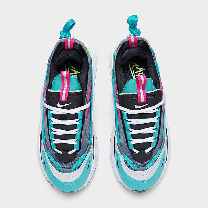 Back view of Women's Nike Air Max Furyosa Casual Shoes in Photon Dust/Black/Cool Grey/Volt Glow Click to zoom